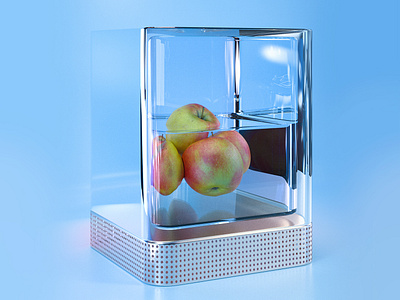 Apple can float 3d c4d design purple ui