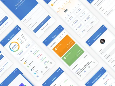 Cryptocoin Cryptocurrency UI Kit best shot bitcoin blockchain cryptocurrency coins colorful concept conceptual creative ethereum ico ios app design iphone x market modern portfolio sketch trendy ui kit wallet xd