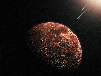 Fallen 3d after affects planet space