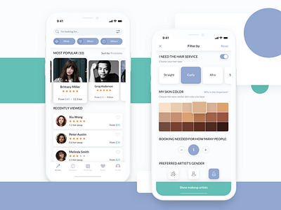 Makeup App 99apps app branding clean flat icon ios ios app light logo makeup makeup artist mobile mobile app typography ui ui design ux ux design vector