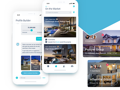 Real Estate App [1/2] 99apps animation app branding clean flat icon ios ios app light logo mobile mobile app real estate typography ui ui design ux ux design vector