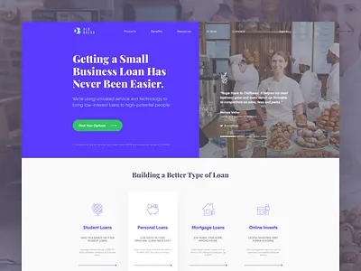 Old Bread • Landing Page clean design enterprise invests iso landing page layout loan minimal mortgage online services simple slider small business technology testimonial typography web website