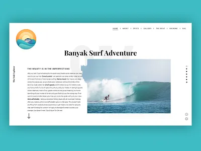 I wanna go surfing copy indonesia landing page logo surfcharter surfing ui ux web webdesign