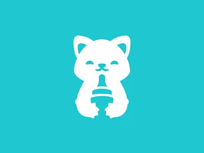 Bitty Kitty Brigade animal care cat cute dummy kitten logo nipple shelter sign team