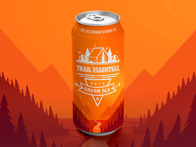 Trail Essential Cream Ale Can 16oz beer beer art beer branding beer can brewery can cream ale lostboroughbrewing trail essential