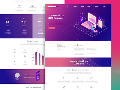 FinTech - Landing Concept concept design fintech graphic design isometric design landing page modern nashville ui user interface design web design webpage design