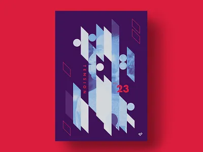 tension - poster design composition design layout lines poster red sport tension
