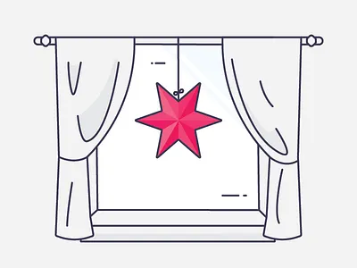 Advent star illustration advent advent calendar christmas curtains decoration epiphany germany holiday illustration mood moravian norway preparation scandinavia scandnavian simple star time tradition window