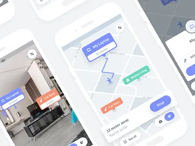 Find Stuff Using AR augmentedreality camera app challenge clean design map simple