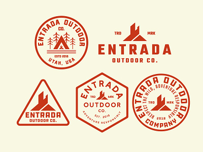 Entrada Stuff adventure badge desert design icon illustration logo mountains national monument national park nps outdoors patch retro southern utah sticker utah vintage wilderness