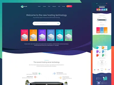 Hosting Homepage cloud gradient hosting isometric designs isometric illustration isometric server web hosting