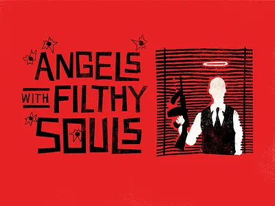 'Angels with Filthy Souls' Poster christmas home alone movie poster poster saul bass typography