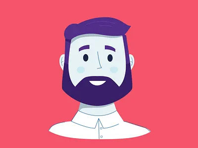 Phil The Drill avatar character color illustration man men profile smile ui