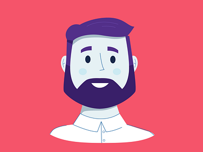 Phil The Drill avatar character color illustration man men profile smile ui