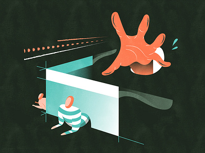 Stop it! | 刀下留人 chinese chineseidiom design flat fourchars hand hiwow idiom illustration knife vector
