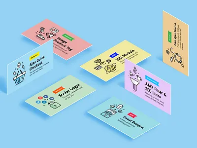 OpenCart modules design ecommerce extensions icons modules opencart