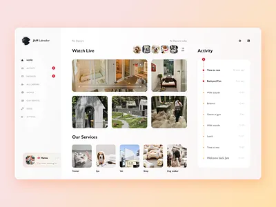 🐕 Pet Daycare app clean creative dashboad design dogs inspiration ios minimal pets sidebar ui