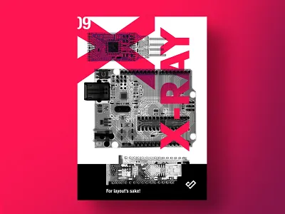 X-ray - poster design composition hardware layout poster red xray