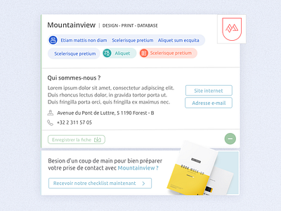 Floating profil card belgium clean design profil profile card ui deisgn web