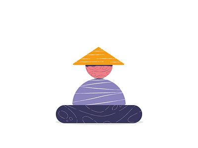 Zen Loader character character design flat flat design illustration loader loading animation loading bar loading icon peace vector vector artwork zen