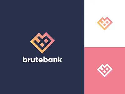 Brutebank Logo app icon bank brand agency brand assets branding brute identity identity branding logo mark security