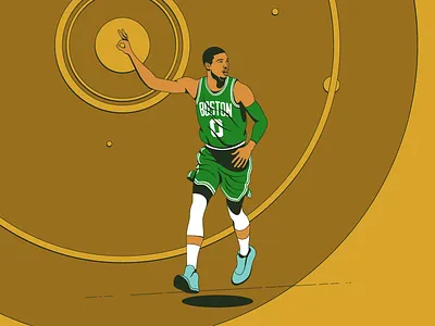 Tatum basketball boston celtics illustration nba player tatum