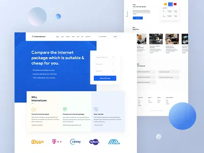 Internetcom - web landing page design clean app design creative design internet web agency landing page landing page desgn marketing web design template ui unique design ux web application design web design web landing page design