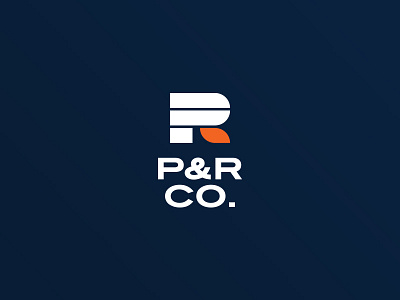 P&R Co. branding heating identity logo mark plumbing vector