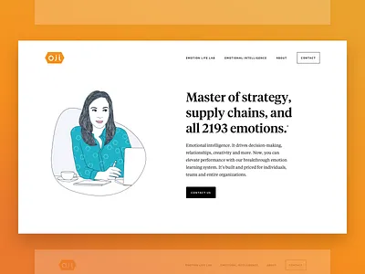 Oji Life Lab - Marketing Site art clean design illustration minimal orange ui web