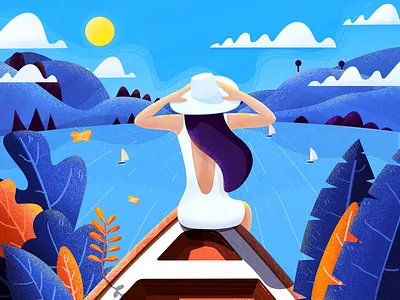 Boating Girl boat girl lake