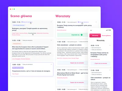 Absolvent Talent Days - Agenda agenda clean conference responsive speakers time line ui ux web web design website