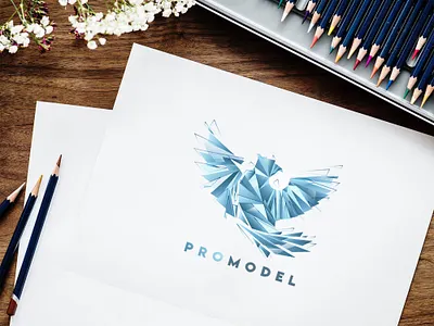 Promodel Logo Concept 3 architect bird bird logo civil design eagel engineering geometory logo design minimal professional promodel triangle