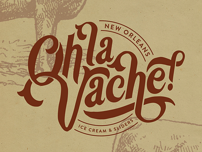 Oh La Vache Brand Snapshot brand branding cow food truck ice cream identity logo logotype script sliders type typography