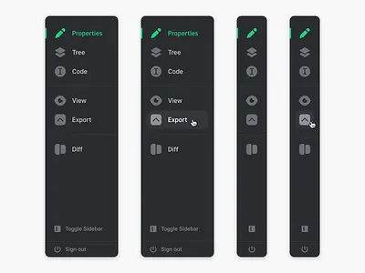 Toggle Sidebar app clean design icon design icon designer icons interface typography ui user experience user interface ux
