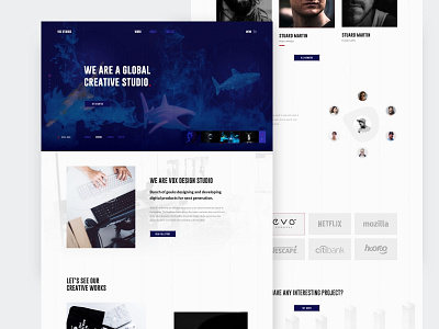 Digital Agency - White Version agency clean design studio digital intereaction minimal typography ui user interface ux visual design vox web web design white