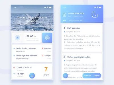 office software app blue dashboard landing page office ui