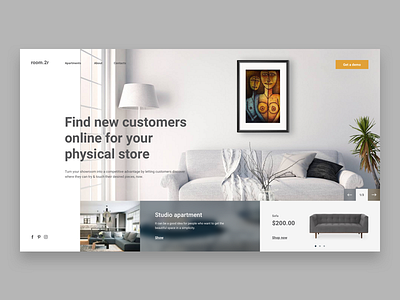 Furniture Store & Room Tour Service design ecommerce fresh design furniture store minimal minimalism room shop store trends ui uipractice ux webdesign