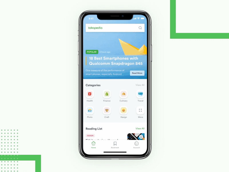 Blog Exploration #2 apps blog e commerce exploration interaction interaction design ios iphone x mobile mockup motion design principle tokopedia ui ux