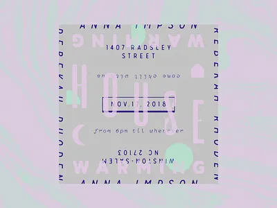 House Warming invite abstract house invitation invite layout marble typography weird