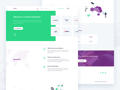 Krnc Landing Page app blockchain dashboard design desktop finance interface landing typography ui ux