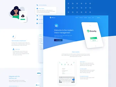 Genea - Visitor Management website access ai artificial control door genea graphic design intelligence landing learning machine proxy security page sequr visitor management web app web design website