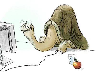 Office Animals - Jack (Inktober 2018) animal character character design digital painting glasses illustration inktober job office photoshop sketch turtle work