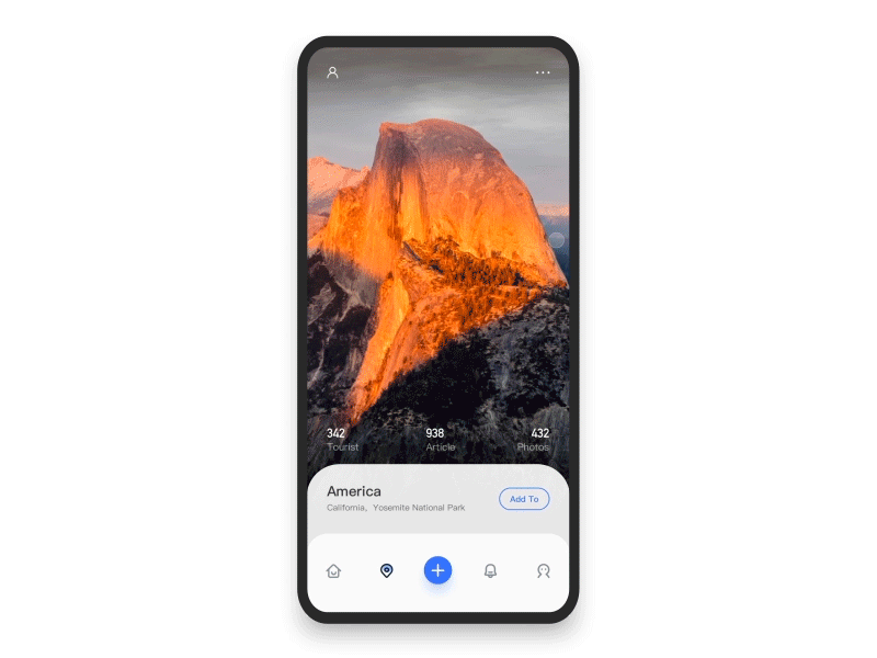 A tourist attraction 动态 效果,互动 旅行 清洁 设计