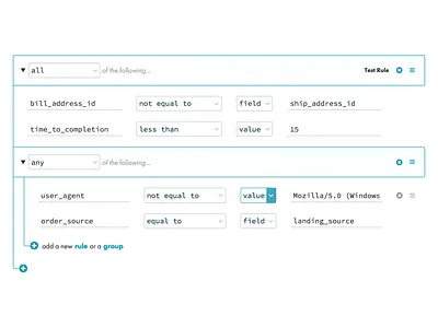 Logical Rules Editor admin boolean builder component drag and drop form group ife logic nested rules ui