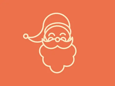 Ho Ho Ho ? christmas geometric icon iconset outline outline illustration santa