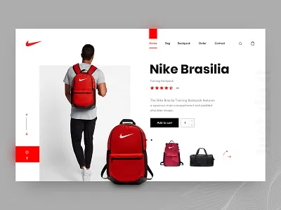 Nike: Bag & Backpack Header Exploration backpack bag creative design design design inspiration header header design header exploration inspiration minimal nike nike bag ui ui design ui ux user experience user interface ux web web design