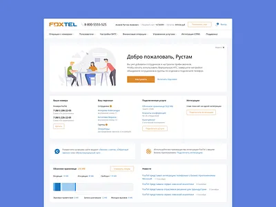 FoxTel dashboad interface telecommunication telephony virtual pbx