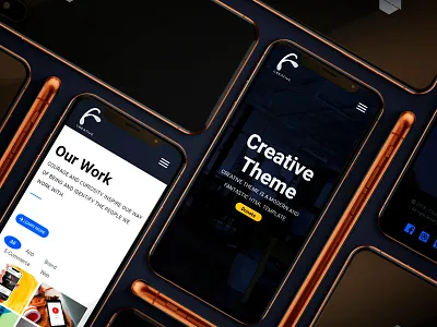Creative Theme | Free Landing Page animated web interface animation animation landing page application bootstrap branding brending design flat landing logo minimal page site typography ui user ux web website