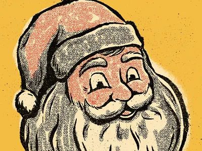 Santa Experiment 1/25 christmas ipad pro retro santa santa claus vintage