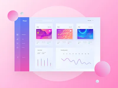 Finaci version 2 card design chilling mantis creative dashboard finance application financial card dashboard gradient color ui ux design ui8 product web application design web design